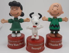 Peanuts Push Button Puppets Charlie Brown Christmas LUCY, SNOOPY, CHARLIE BROWN