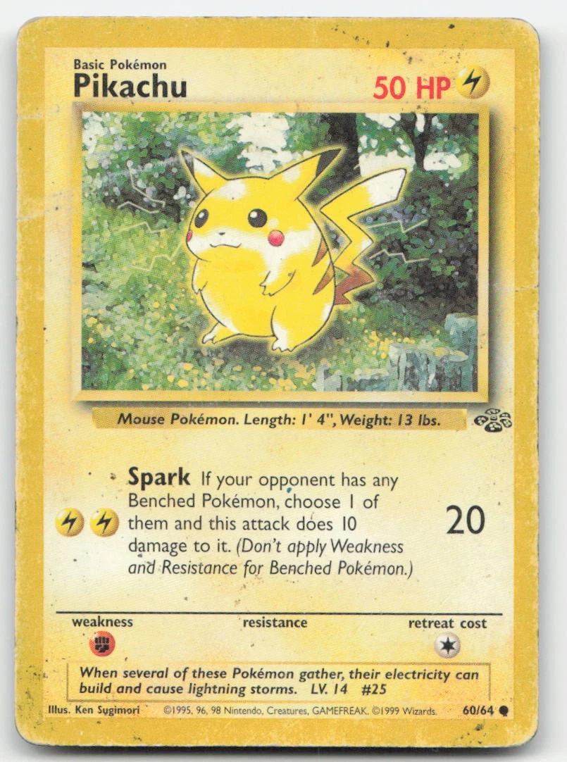 Pokémon Pikachu Pokémon TCG Jungle Individual Collectible Card