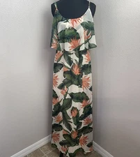 Show Me Your Mumu Maxi Dress Women's Large Tropical Floral Paradise Found