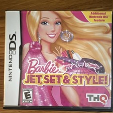 THQ Barbie Jet, Set & Style! Nintendo DS w/ Manual E 2011 NTSC-U/C