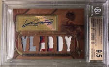 🔥VLADIMIR GUERRERO 2017 Topps TRIPLE THREADS Relics AUTO Wood 1/1 BGS 9.5🔥
