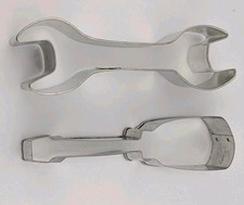 Cookie Cutters Tool Box Tools Wrench & Screwdriver x2 Metal, Unbranded 