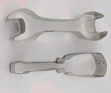 Cookie Cutters Tool Box Tools Wrench & Screwdriver x2 Metal, Unbranded 
