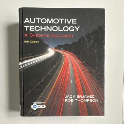 Cengage Automotive Technology: A Systems Approach 6th Ed HC Erjavec 2015 ISBN