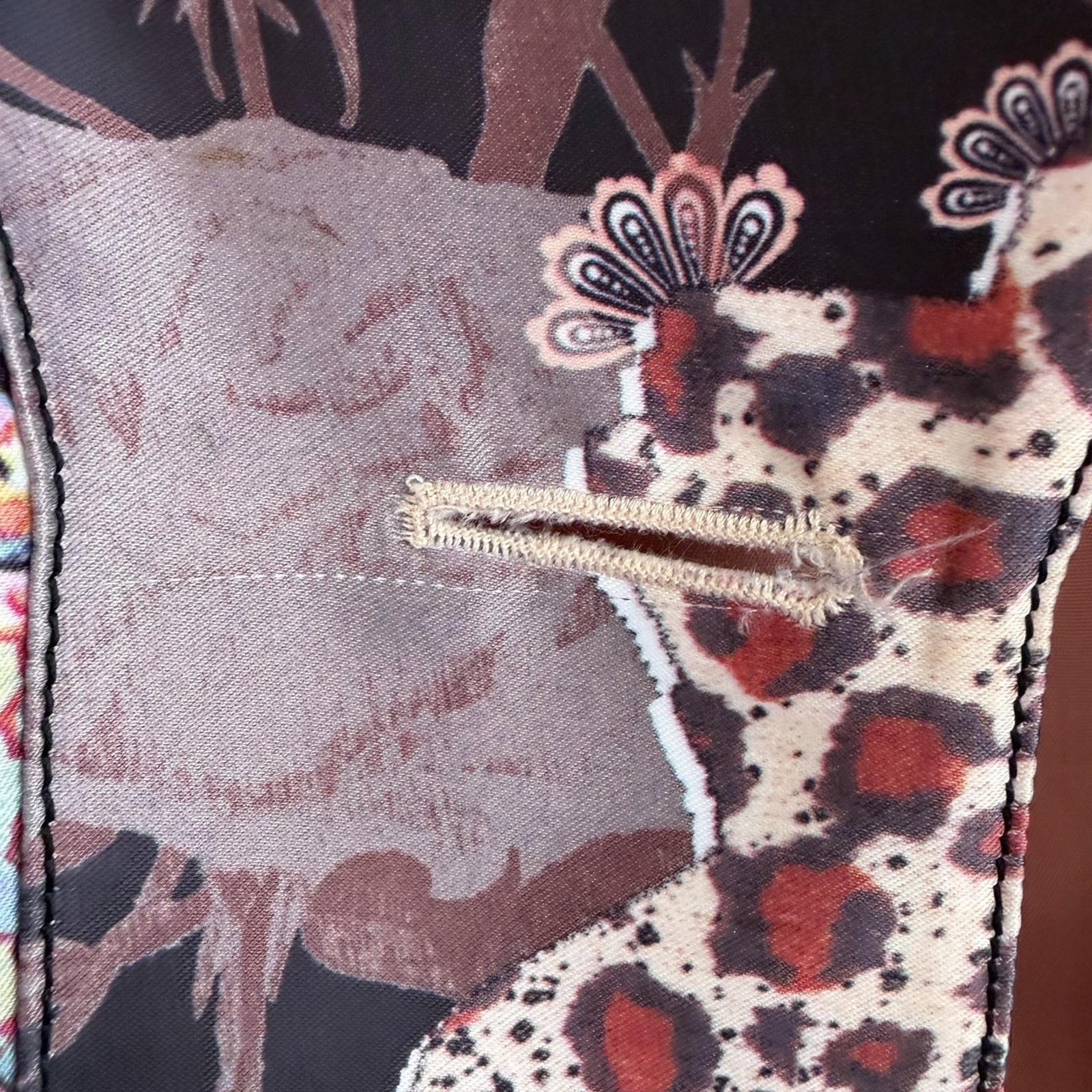 Patchwork Art Jacket Blazer Size 4 Maximalism Mul… - image 8