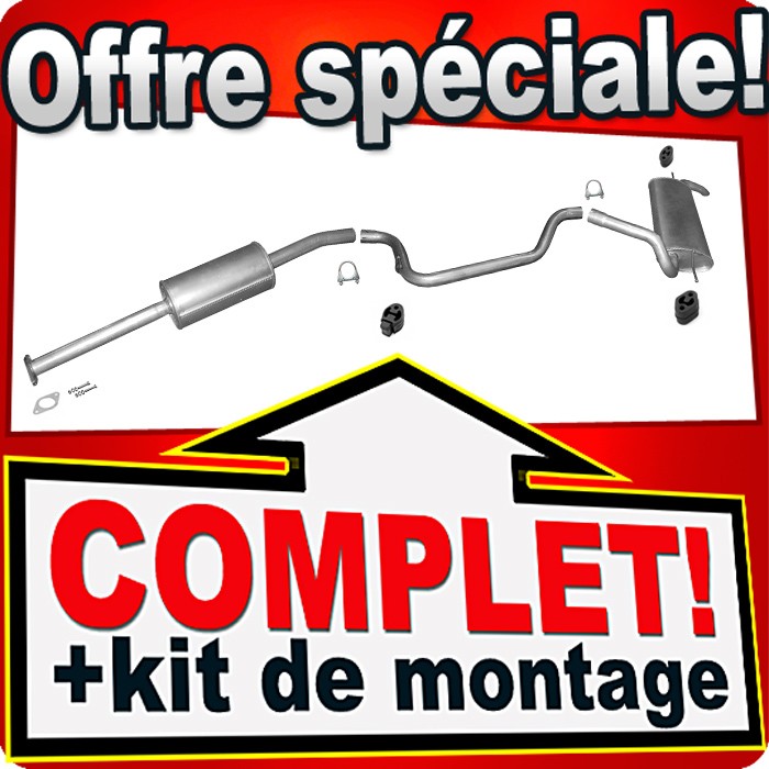 Silencieux échappement Ford C-Max II 1.6 et Focus III silencieux avant central