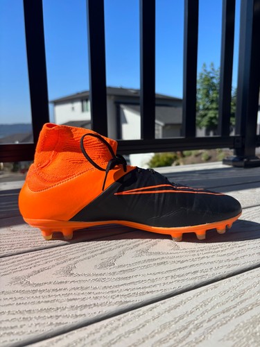 Nike Hypervenom Phantom II AG Leather Black And Orange Men's Size 8 - Picture 2 of 10