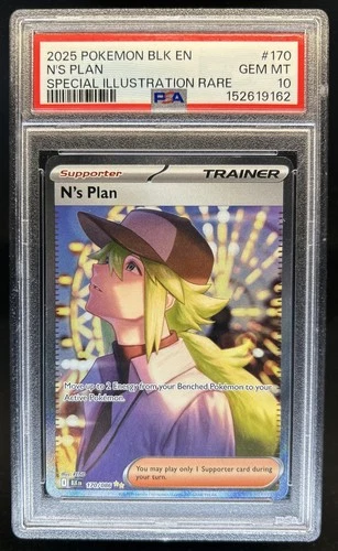 2025 Pokemon Black Bolt N's Plan Special Illustration Rare #170/086 PSA 10
