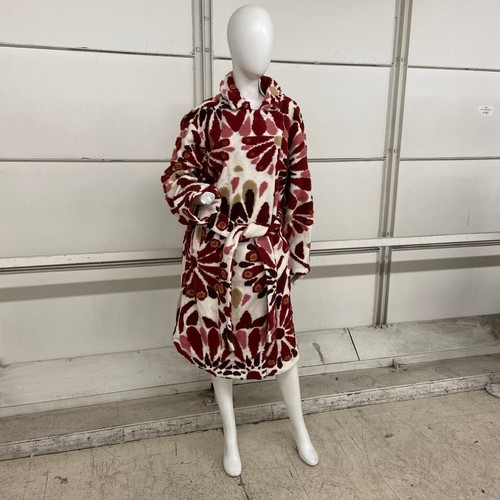 FARM RIO Floral Fleece Long Coat Women's Size L Long Sleeve - Picture 4 of 8