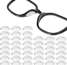 30 Pair Clear Silicone Glasses Nose Pads Stick On Non Slip 1cm Cushions
