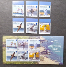 Alderney, Guernsey: Migrating Birds (2nd series). Seabirds; complete mint set