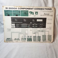Sansui M-3000 A Component Connections Card. V...