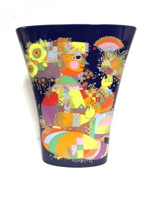 Rosenthal Studio Signed Bjorn Wiinblad 1001 Arabian Nights Large Vase, 12 5/8'' 