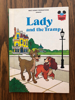 Vintage 1981 Walt Disney's Lady And  The Tramp Wonderful World of Reading