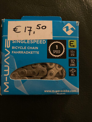 M-Wave Fahrradkette für E-Bike mit Nabenschaltung 1/2x3/32 und 112 Glieder
