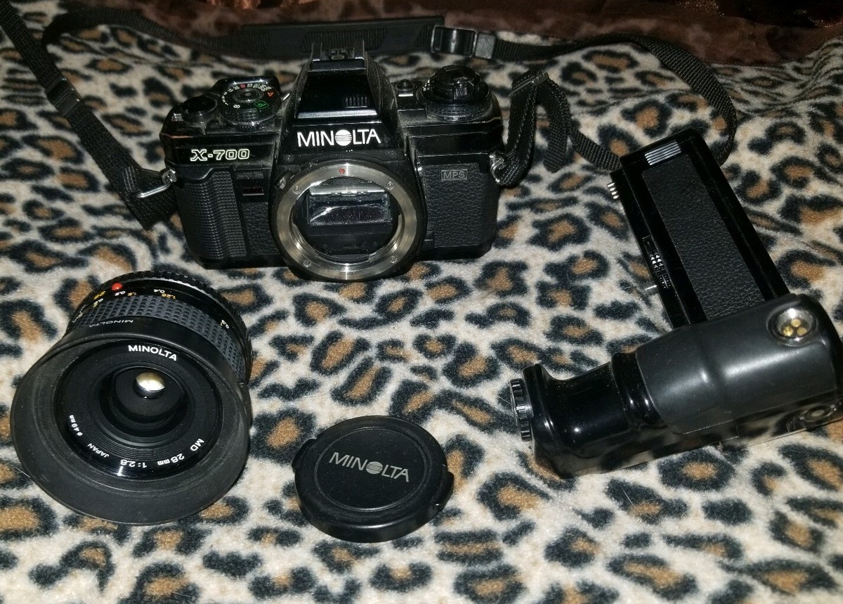 #734★美品★Minolta X-700 MPS MD 28mm 1:2.8 Minolta X-700 Classic Film Camera with MD 28mm lense and Motor
