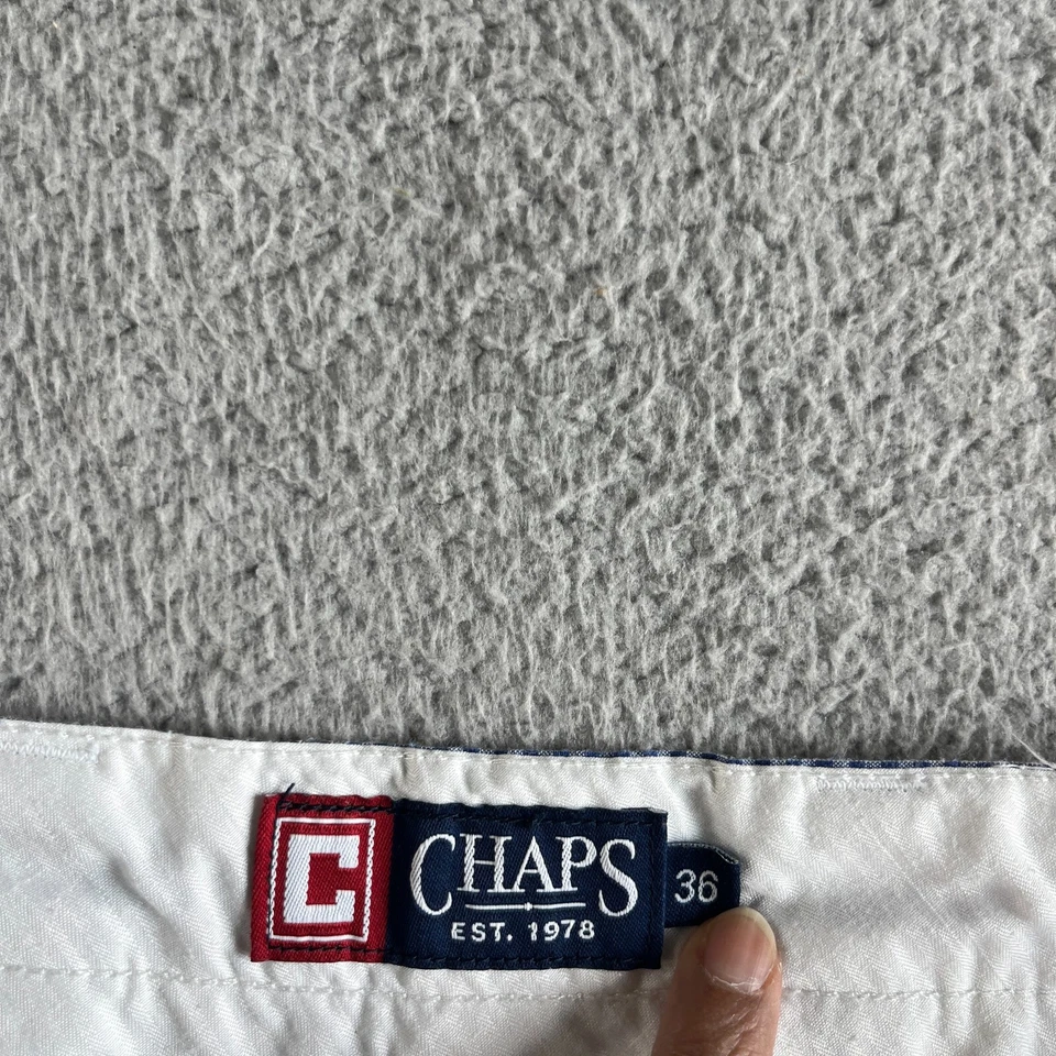 NUEVO Ralph Lauren Chaps Pantalones Cortos Para Hombres 36 (Se Ajusta a 37) Azul Chino Seersucker Golf Playa Foto 3 de 4