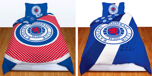 GLASGOW RANGERS FC FOOTBALL CLUB SINGLE DUVET QUILT COVER REVERSIBLE BEDDING SET - Picture 1 of 4