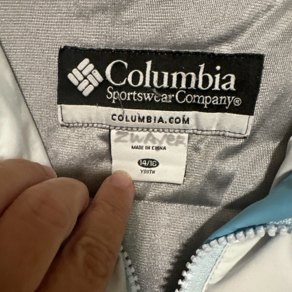 Abrigo Columbia Interchange Omni Tech chaqueta para niña - talla 14/16 azul bebé Foto 2 de 4