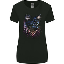 A Fantasy Cat With Cool Colours 1 Womens Wider Cut T-Shirt
