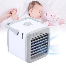 Portable Mini Air Conditioner Humidifier Bedroom Artic Cooler USB Fan Desktop