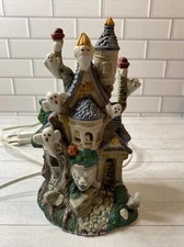 Spooky Hollow Lighted Porcelain Halloween House Dracula 1996 8 Inch