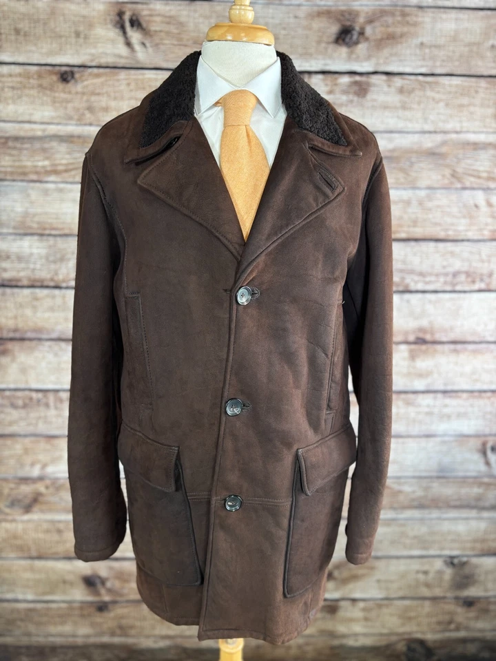 Z Zegna 皮革毛皮大衣,尺寸 L — 第 2/4 张图片