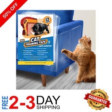 Cat Scratch Deterrent Double-Sided Sticky Tape - 12-Pack Furniture Protection