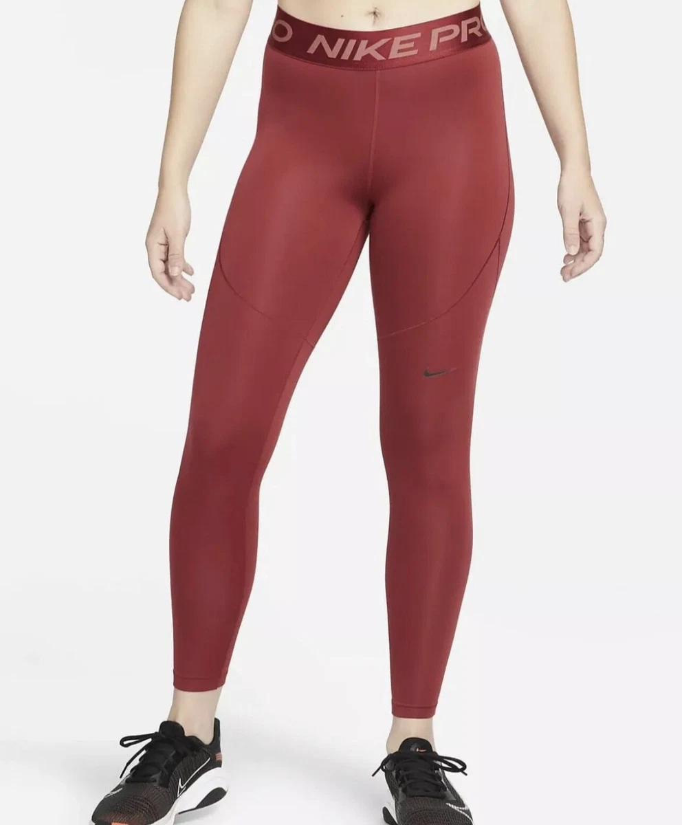 Women's Nike Pro XSmall Burgundy Tight Fit/Full Length Legging New