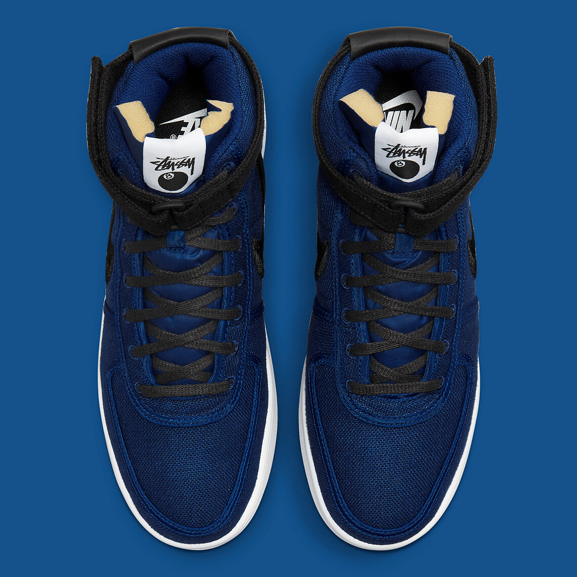 Nike x Stussy Vandal High SP Deep Royal Blue Black White Nike x Stussy Vandal High SP Deep Royal Blue Black White