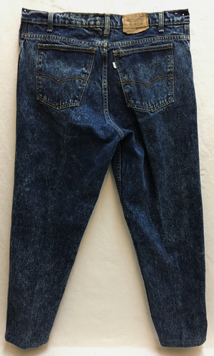 Levi Jeans Mens 36 X 29 Silver Tab Acid Wash Blue USA Vintage - Picture 6 of 11