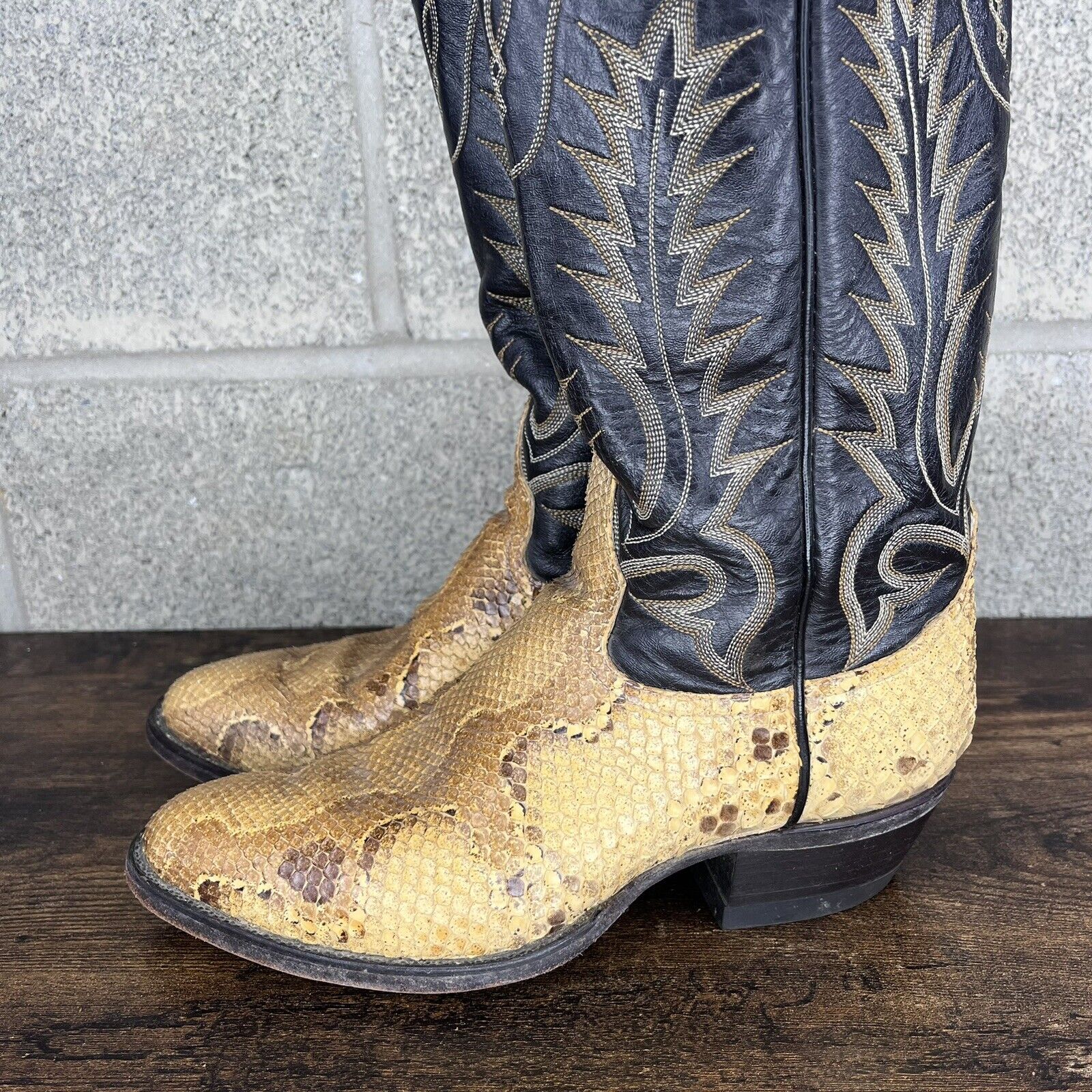 Tony Lama Men's Cowboy Western Boots Exotic Handm… - image 7