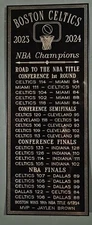 BOSTON CELTICS 2024 NBA CHAMPIONS 4x10 engraved plate
