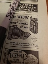 1902 Nydia Folding Camera Advert  Newman & Guardia