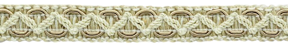 Scroll Gimp Braid Trim, Style# 0075EMPG, Color# W01 - Fossil Ivory [5 Yards]
