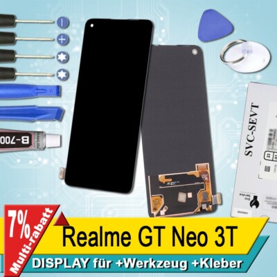 Display für Realme GT Neo 3T Bildschirm Service Pack Schwarz+