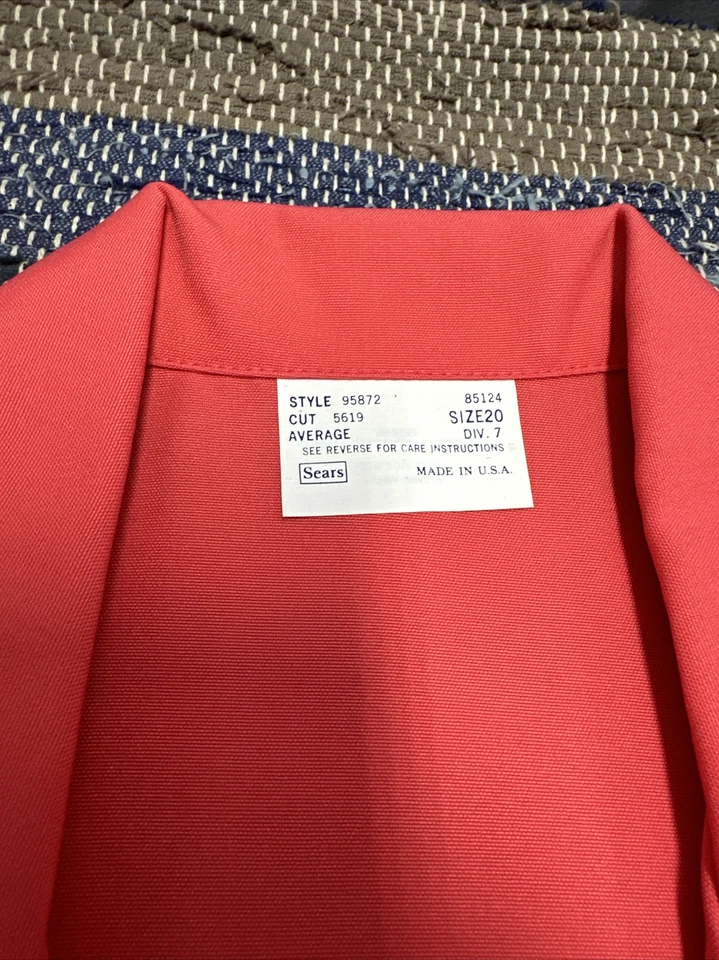 Vintage Sears Blazer Size Large Jacket 20 One Button NOS 5619 - Image 4 of 4