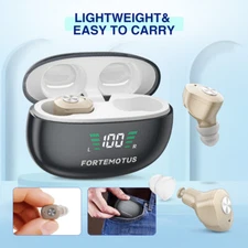 Mini Invisible Rechargeable In Ear Digital Hearing Aids Sound Amplifier 1 Pair