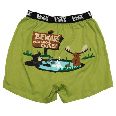 Funny Comical Boxer Briefs Beware Natural Gas Boy's Boxer Shorts Small 6-8 NWT