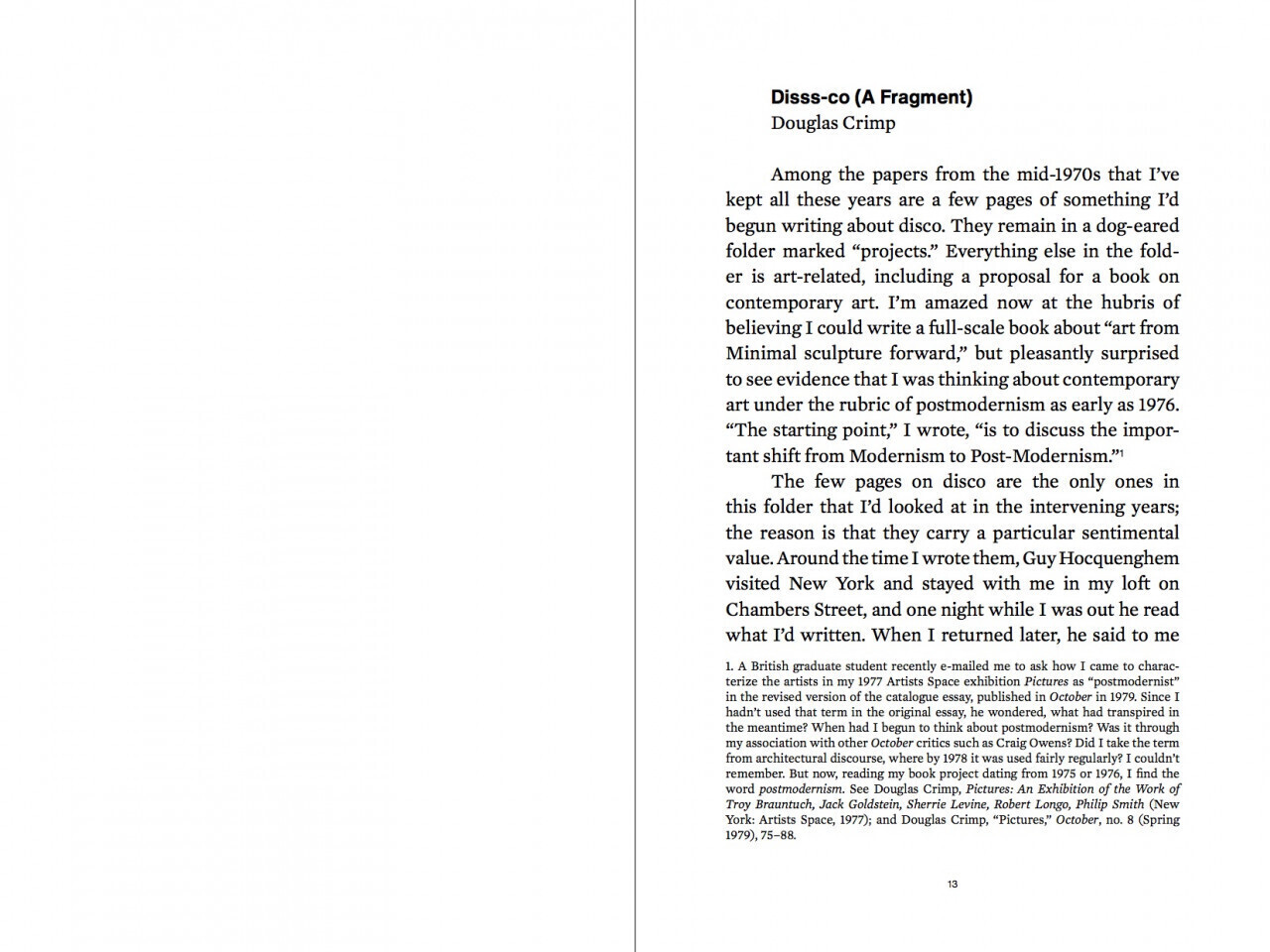 Thumbnail - Disss-co (a Fragment) | (englische Ausgabe) | Douglas Crimp (u. A.) |