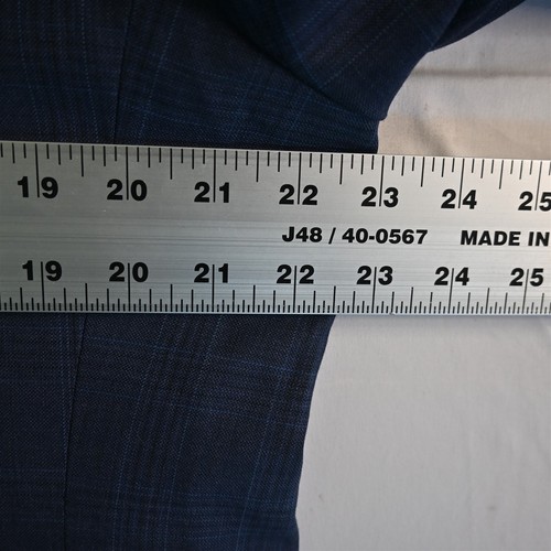 Hart Schaffner Marx 42R Blue Check USA Made 100% Wool Blazer Jacket Sport Coat - Picture 7 of 12