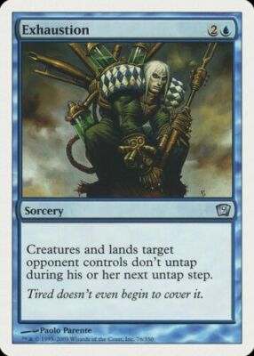Exhaustion 9th Edition Light Play MTG Magic DNA GAMES