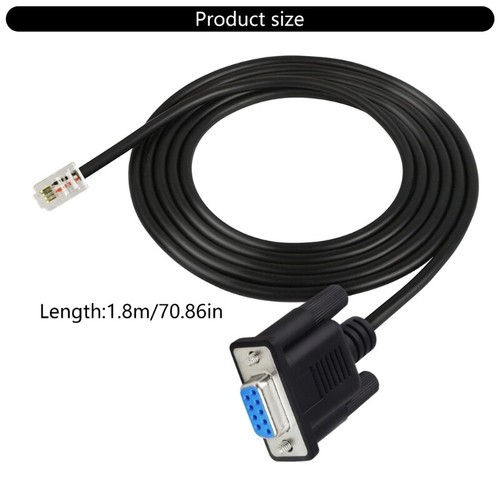 DB9 9 Pin to RJ9 4P4C Console Cable for Routers Switches Firewall 180CM RS232 - Picture 8 of 8
