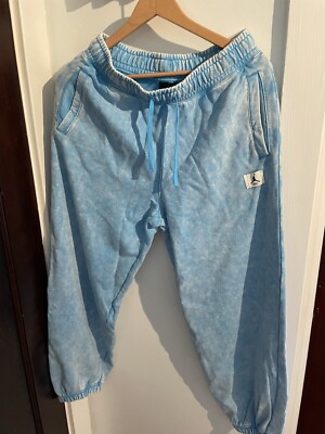 Jordan Flight Women's Washed Fleece Pants Dark Powder Blue DX3249-443 Sz M 
