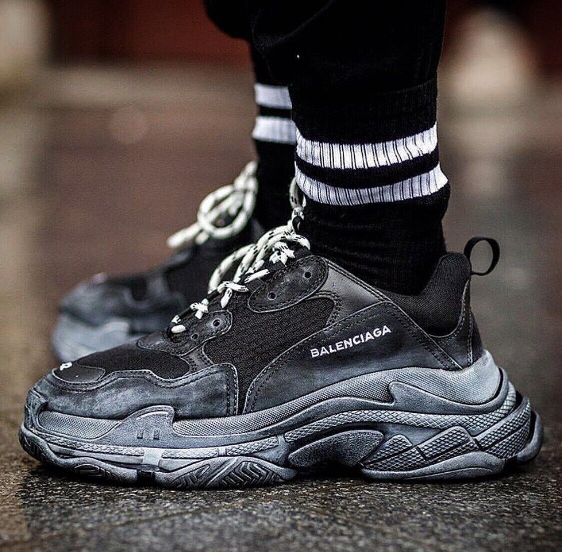 Ødelæggelse Stolt Eksamensbevis balenciaga triple s Triple Black 40 | eBay