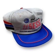 Vintage 80s AT&T Network Systems 3 Stripe Snapback Trucker Hat Cap USA Made