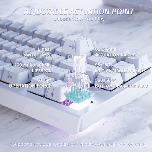 ATTACK SHARK X68 60% Wired Rapid Trigger Mechanical Keyboard Magnetic For Gamer - Picture 34 of 36