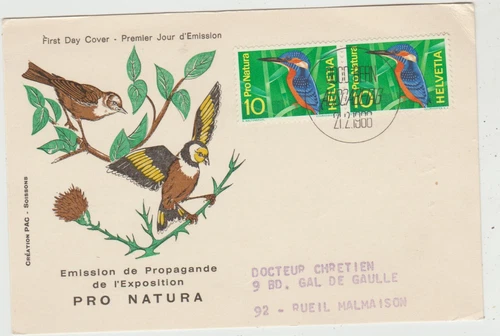 Switzerland 1966 FDC/Maxi Advertising Card  Bird Publicity issue  good condition