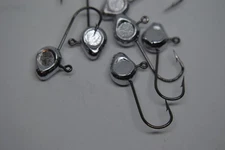 1/8 BIG EYE MINNOW HEAD JIG HEAD  #4  BLACK MUSTAD 32570 J HOOK JIG TYING 100