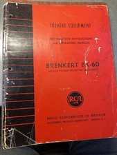 BRENKERT BX-60 RCA PROJECTOR 1940s DECO CATALOG BROCHURE DRIVE IN MOVIE THEATRE